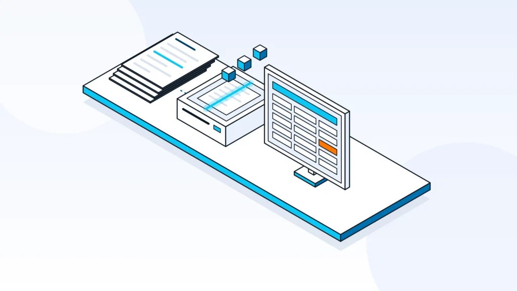 Contracts scanned by AI and extracted into structured ERP fields on a dashboard