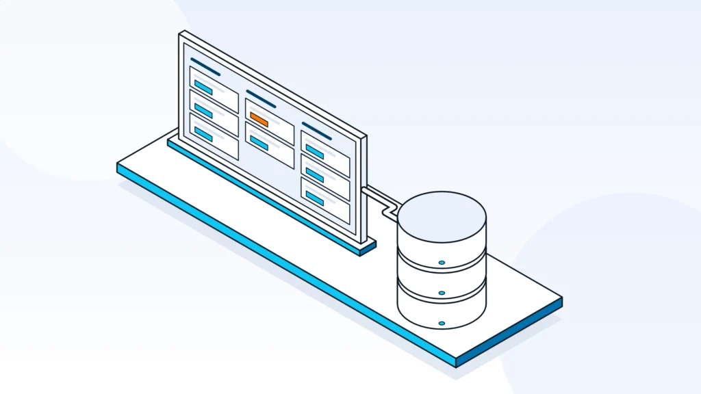 monday.com board connected to a Priority ERP database